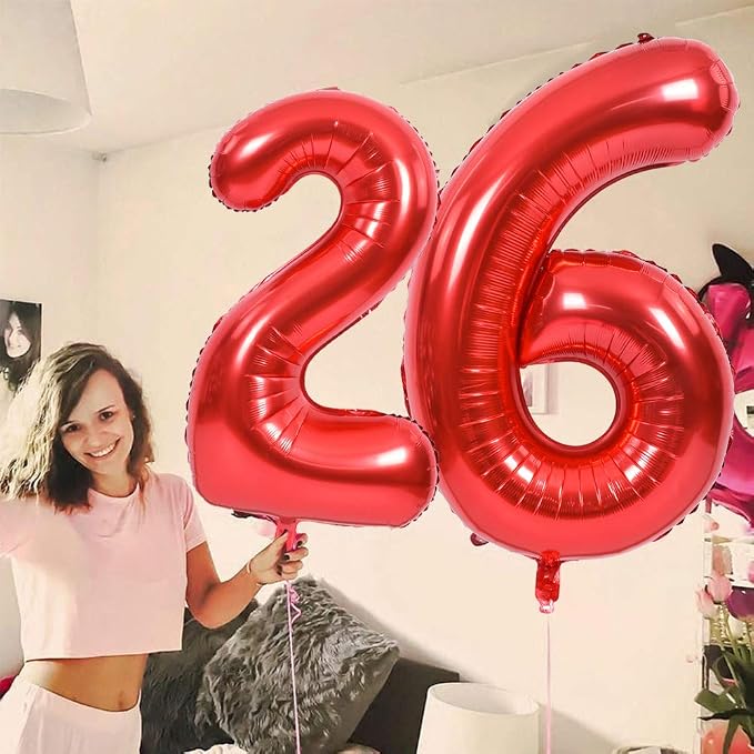 TONIFUL 40 Inch Red Number 3 Balloons Large Foil 3rd Birthday Decorations | Red - Image 4