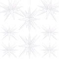8 Pcs White Star Balloons, 27/22 inch One-Piece Explosion Balloons Aluminum by Wrbin