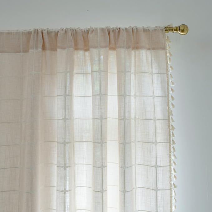 Sutuo Home Boho Curtains for Bedroom Dining Room 90 Inches Long, 1 Panel 52" W - Image 5