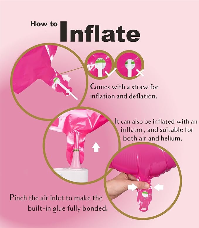 SUWEN 40 Inch Hot Pink Large 19 Number Balloons Big Foil Helium Number Balloons - Image 6