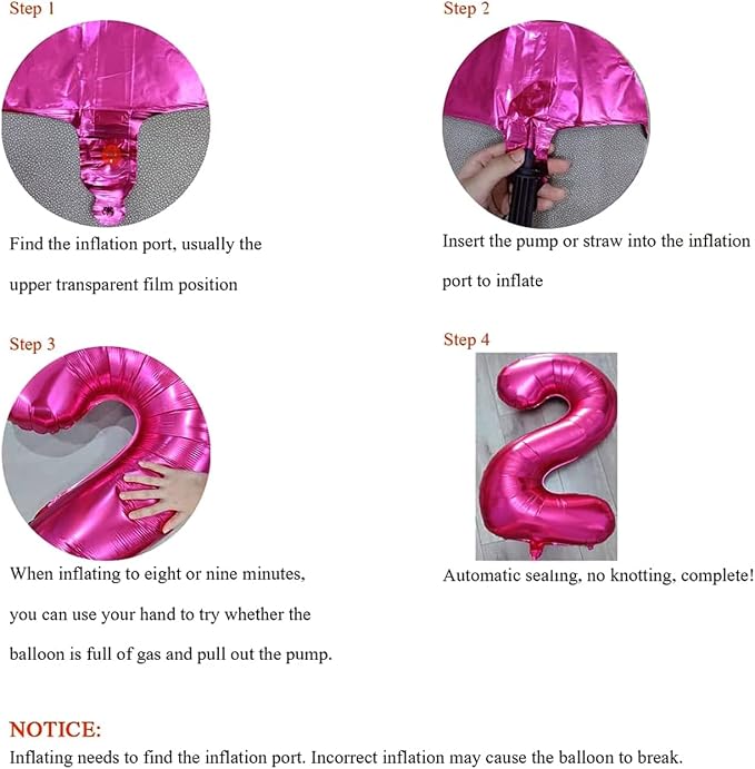 Jonhamwelbor Sweet 16 Balloons Hot Pink, Number 40 Inch 16 Pink Big Giant Jumbo - Image 6