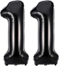 Black 11 Number Balloons, 40 Inch Giant Number 11 Balloons Foil Mylar Helium by Lovoir