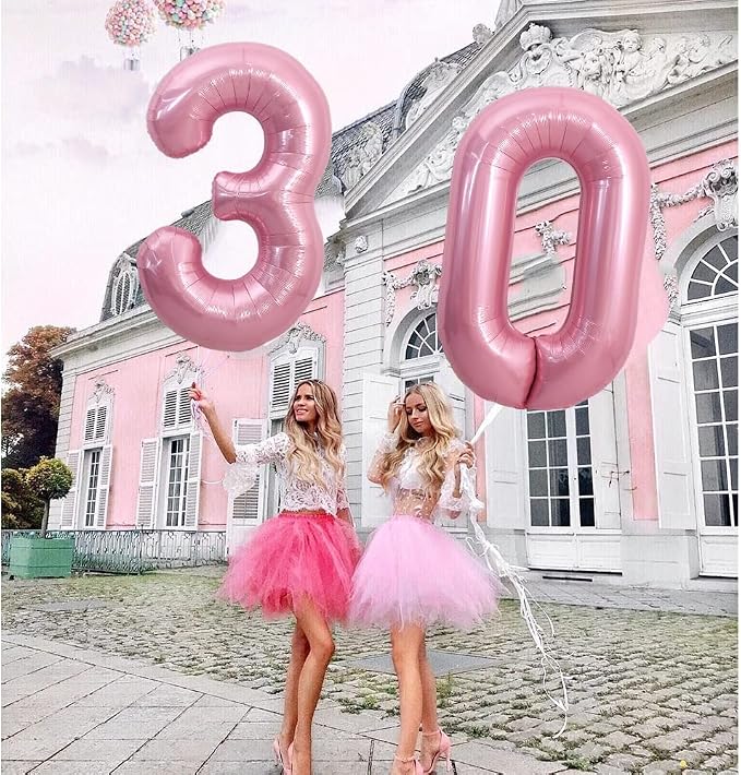 TONIFUL 40 Inch Pink Number 3 Balloons Large Foil 3rd Birthday Decorations | - Image 3