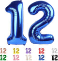 12 Balloon Numbers 40Inch for 12 21 Birthday Decorations, Dark Blue | 40In by Mluchee