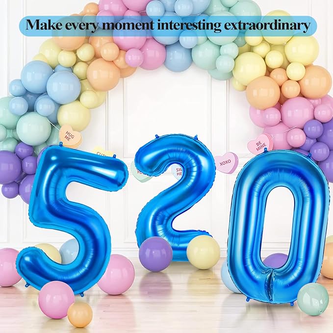Number 74 Balloons for 74th Birthday Party Decorations, 0-100 Large No.74 - Image 6