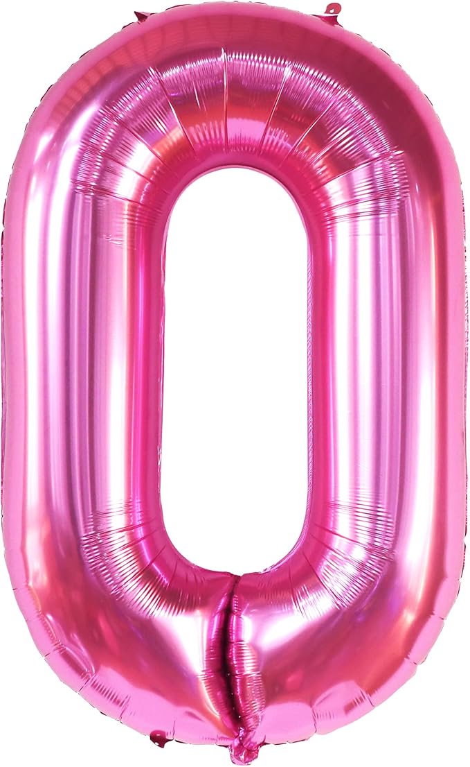 KatchOn Hot Pink 0 Balloon Numbers 40 Inch | Pair 0 Digit To Other Numbers - Image 9
