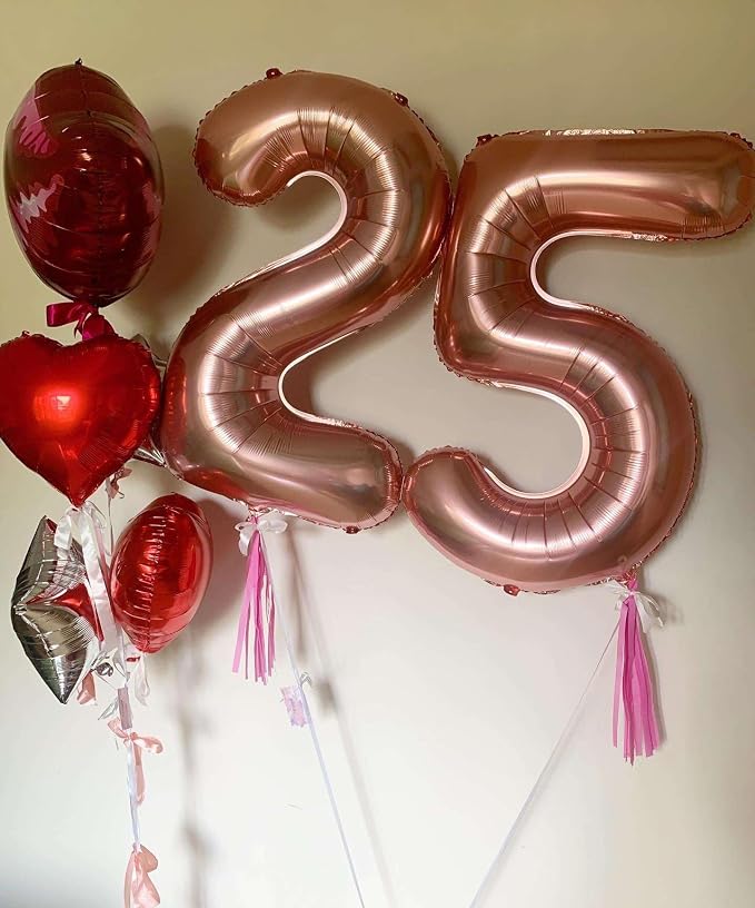 Rose Gold 23 Number Balloons, 40 Inch Giant Number 23 Balloons Foil Mylar - Image 6