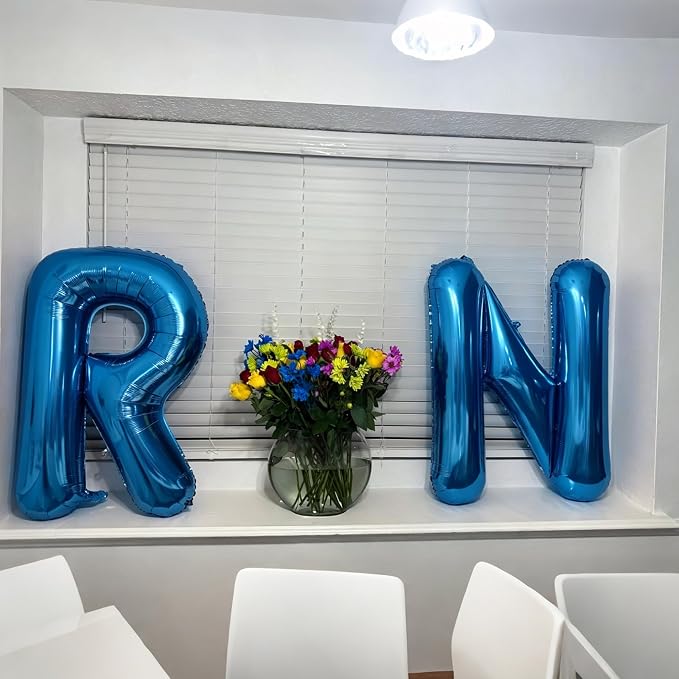 Letter Z Balloon 40 Inch Blue, Giant Alphabet Foil Balloon, Big Mylar Party - Image 4