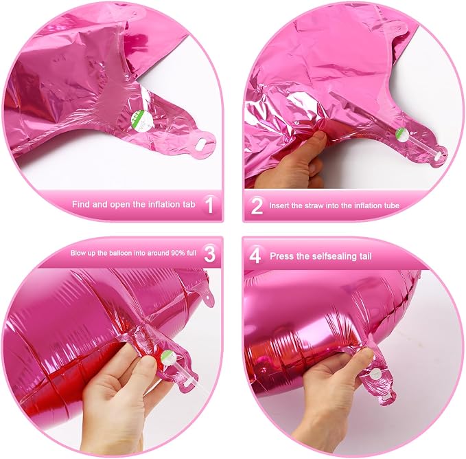Pink Number 2 Balloon 40 inch, Balloon numbers party supplies, deco photo shoot - Image 3