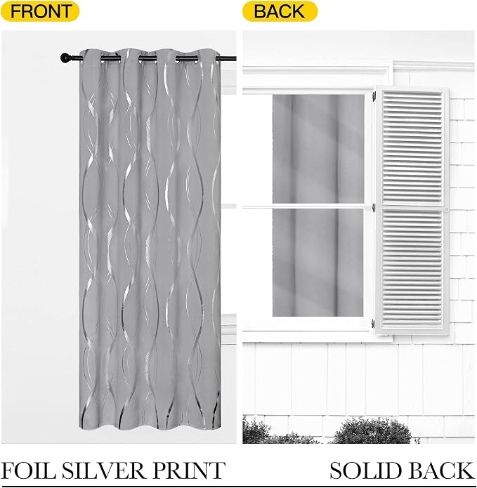 NICETOWN Blackout Curtains 63 inch Length 2 Panels - Image 6