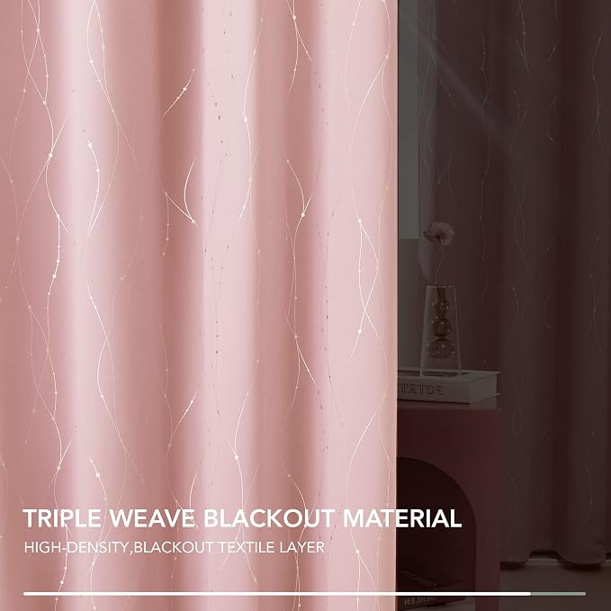 Deconovo Living Room Curtains 72 Inches Long, Thermal Insulated, Room Darkening - Image 4