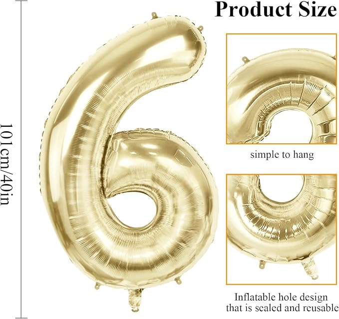 Number 67 Balloons for 67th Birthday Party Decorations, 40 Inch 0-100 - Image 2