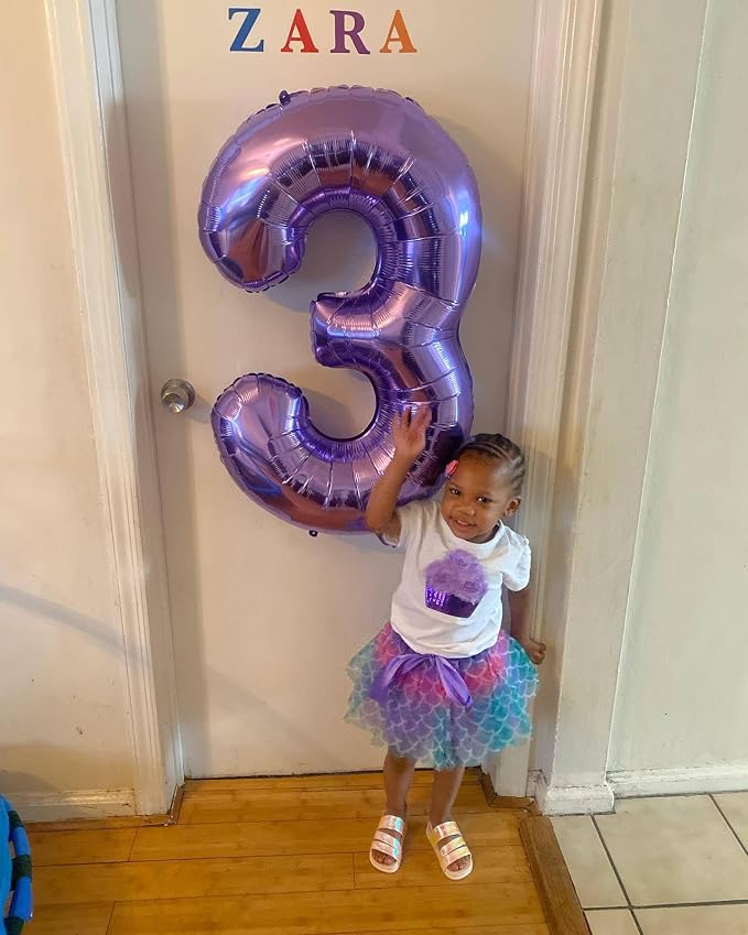 13 Balloon - Purple Birthday Number Balloons, 40 Inch Decorations Men Women | - Image 9