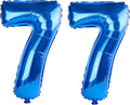 40 Inch Number 77 Balloons for 77th Birthday Party Decorations, 0-100 Dark Blue by FOBELEC