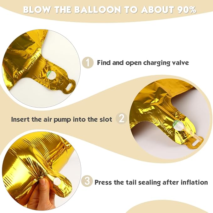 40 Inch Gold Number 4 Balloon Birthday Party Decorations - Image 6