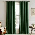 MIULEE Velvet Curtains Christmas Emerald Green 52 x 72 Inch Length Set of 2 | by MIULEE