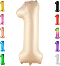 KatchOn Beige Number 1 Balloon 40 Inch | Number One Balloon by KatchOn