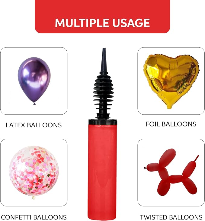 Balloon Pump, Inflator for Balloons, Toy Blower, Foil and Confetti Professional - Image 7
