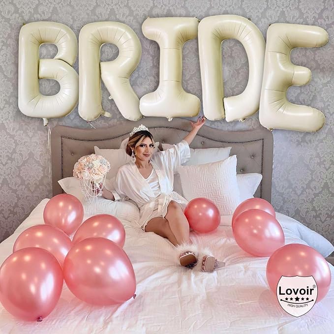 Cream White Letter S Balloons, 40 Inch Giant Letter Balloons S Foil Mylar - Image 5