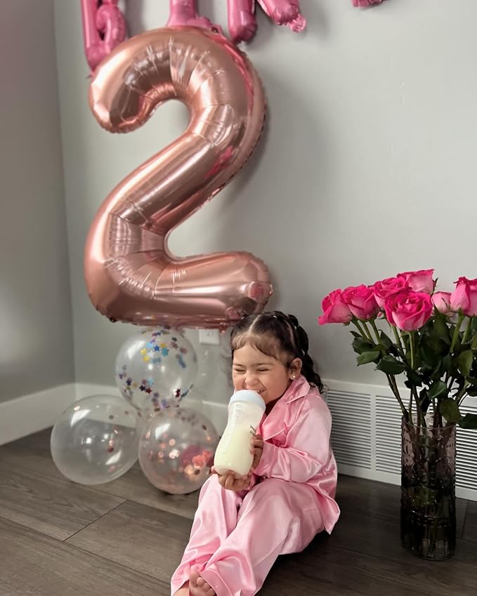 40 In Rose Gold Number 7 Balloon, 7th Birthday Party Decorations - Image 3