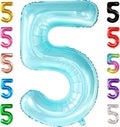 KatchOn Light Blue 5 Balloon Number 40 Inch | Light Blue Number 5 Balloon by KatchOn
