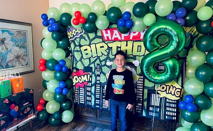 10 Balloon - Green Birthday Number Balloons, 40 Inch Decorations Men Women | - Image 2