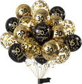 Black Gold 30th Birthday Balloons Pack of 15 Men Women Happy 30th Birthday by Hongplus