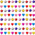 80pcs 5Inch Star Heart Foil Balloon Mini Heart Balloon by Unknown