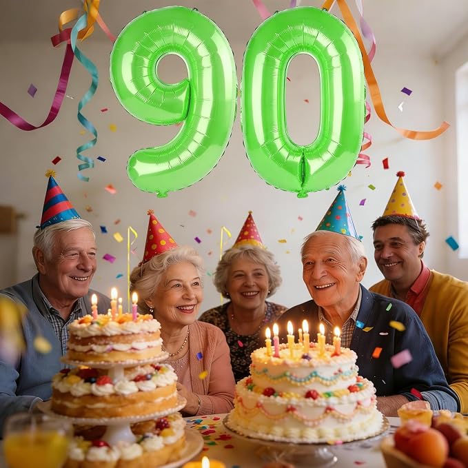 40 Inch Number 90 Balloons for 90th Birthday Party Decorations, 0-100 Fruit - Image 2