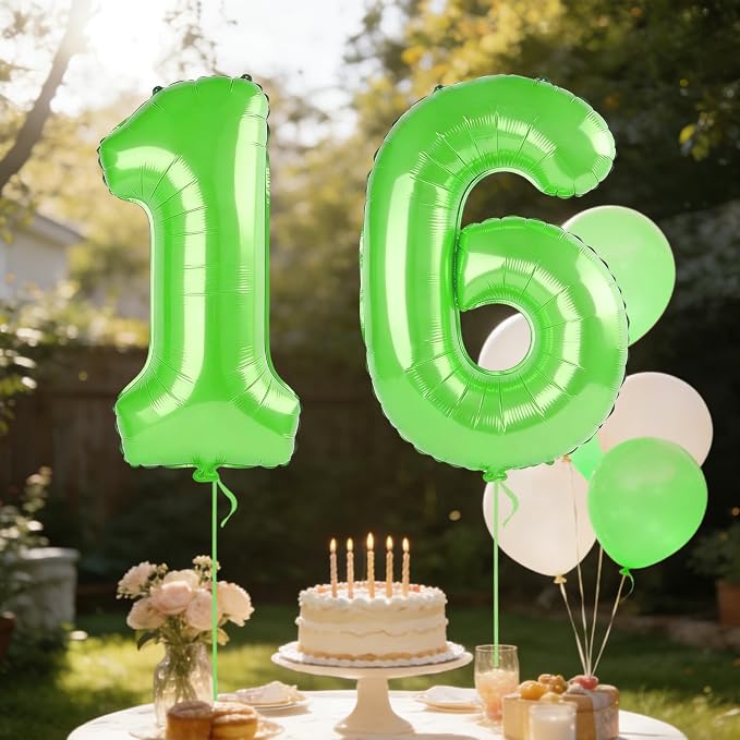 40 Inch Number 16 Balloons for 16th Birthday Party Decorations, 0-100 Fruit - Image 3