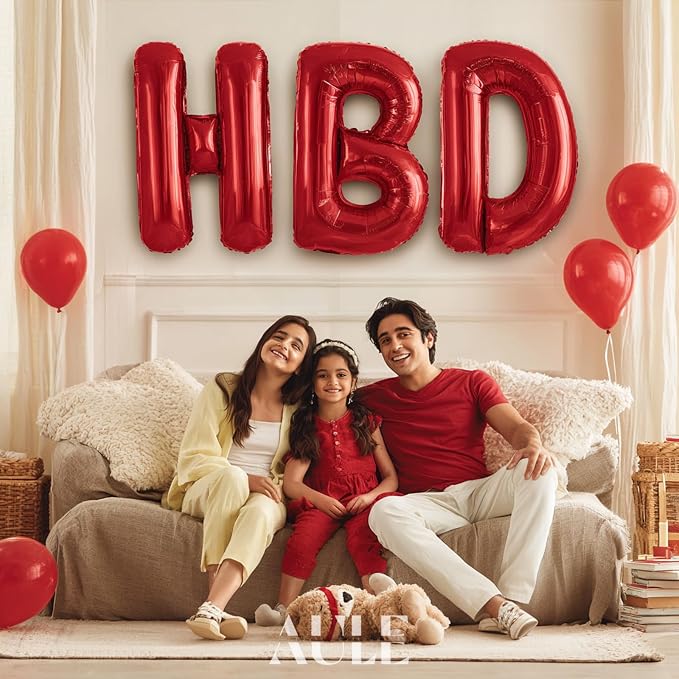 AULE 40 Inch Red G Balloon Letter Foil A-Z Birthday Big Alphabet | Birthday - Image 4