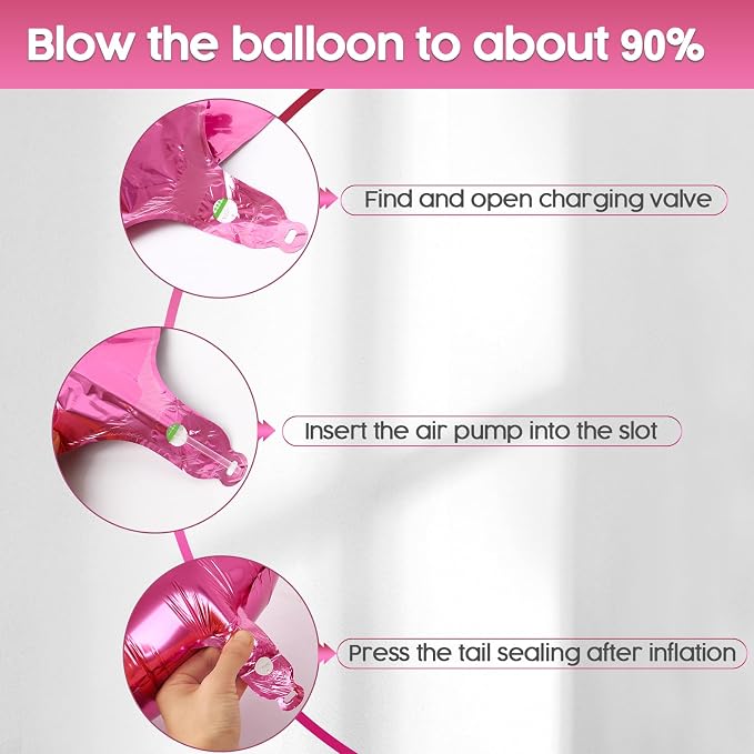 5 Balloon - Pink Birthday Number Balloons, 40 Inch Decorations Men Women | Pink - Image 6