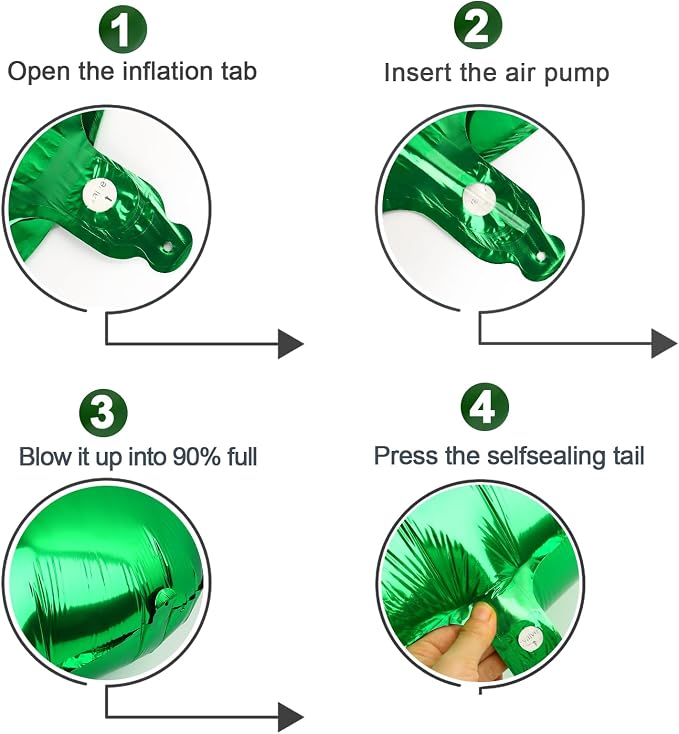 Green Number 1 Balloon 40 Inch, 1st Birthday Party Decorations Men Women | Foil - Image 6