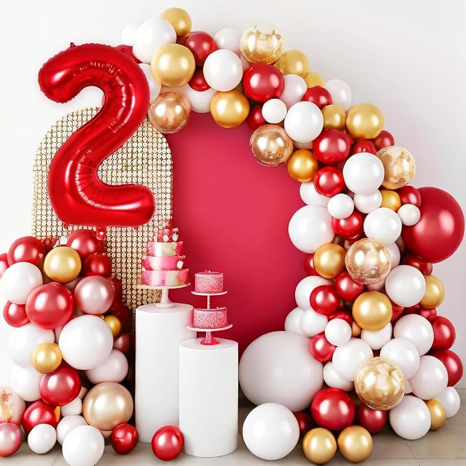 Red Number 28 Balloons, 40 Inch Big Large Foil Number Balloons, Jumbo Giant - Image 6