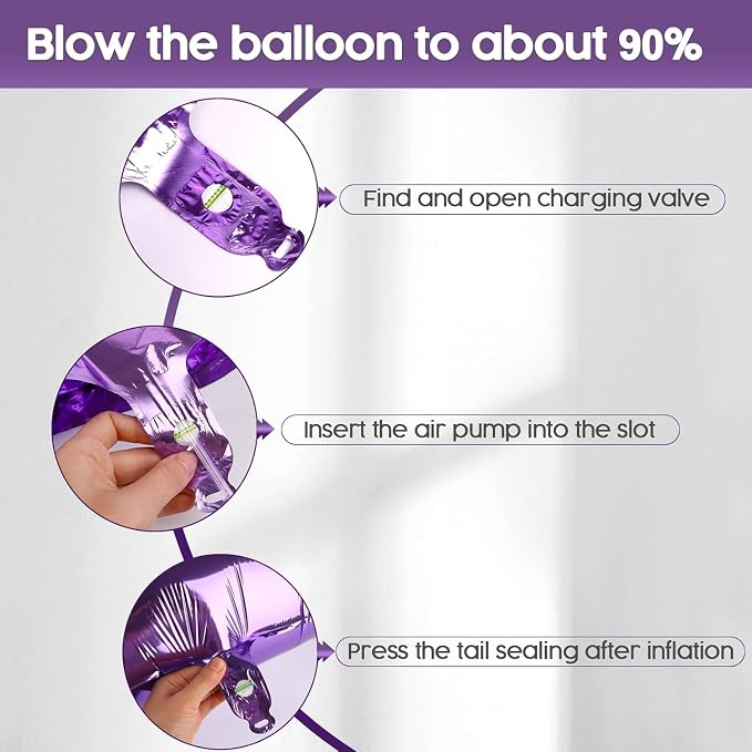 13 Balloon - Purple Birthday Number Balloons, 40 Inch Decorations Men Women | - Image 6