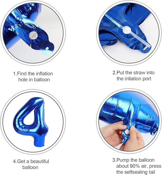 Numbers 3 Balloon 40Inch Navy Blue Balloons - Image 6