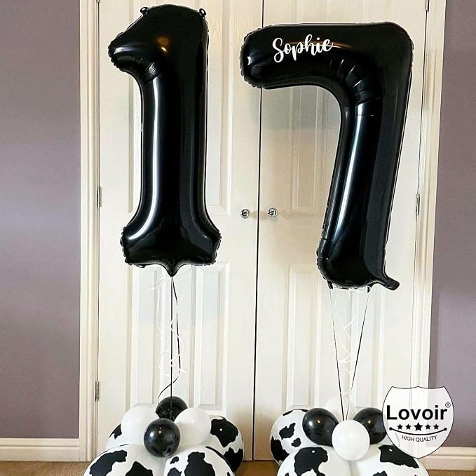 Black 11 Number Balloons, 40 Inch Giant Number 11 Balloons Foil Mylar Helium - Image 7