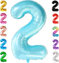 KatchOn Light Blue Number 2 Balloon 40 Inch | Light Blue 2 Balloon Number by KatchOn