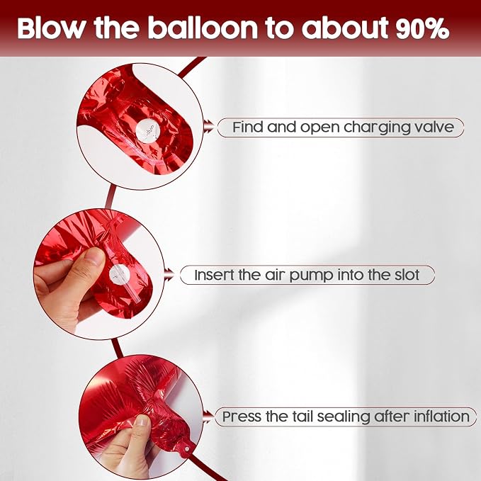 0 Balloon - Red Birthday Number Balloons, 40 Inch Decorations Men Women | Red - Image 6