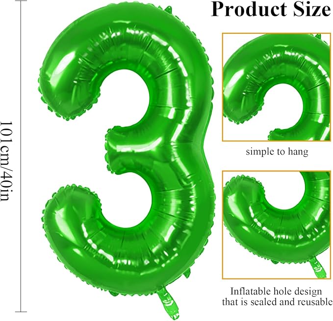 Number 53 Balloons for 53rd Birthday Party Decorations, 0-100 Large No.53 - Image 2