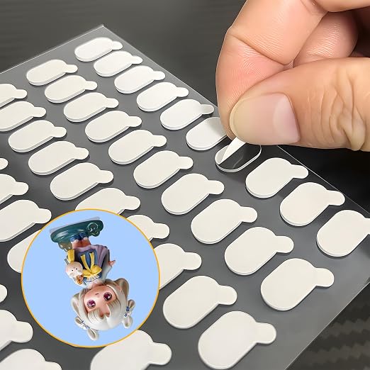 500Pcs Clear Sticky Dots, Sticky Tack 0.31''x0.51'' Removable Mounting Putty by LIZMSIE