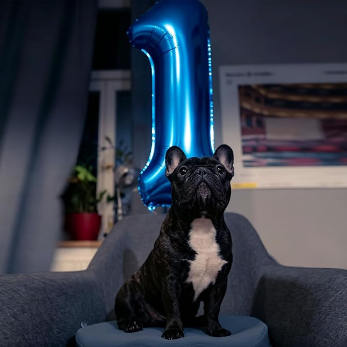 40 Inch Navy Blue Number 6 Foil Balloon - Image 2