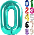 0 Balloon - Teal Birthday Number Balloons, 40 Inch Decorations Men Women | Teal by ALPHADELTAPI