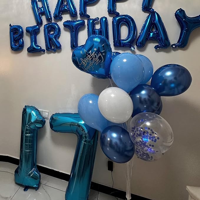 40 Inch Navy Blue Number 7 Foil Balloon - Image 8