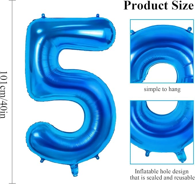 Number 65 Balloons for 65th Birthday Party Decorations, 0-100 Large No.65 - Image 2