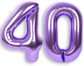 RainbowQ Purple 40 Balloon Number 40 Inch 0-40 Foil Large Balloons | Big Mylar by RainbowQParty