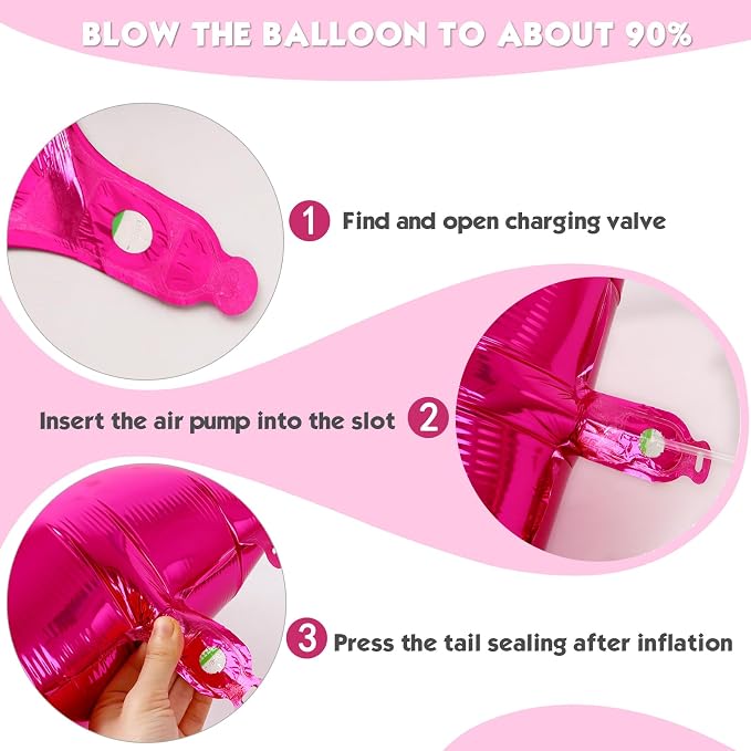 40 Inch Hot Pink Number 1 Balloon, 1st Birthday Party Decorations | 40 Inch Hot - Image 6