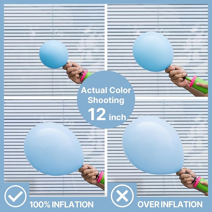 PartyWoo Light Balloons 100pcs Small Mini Pastel Sky Blue Balloons 5 Inch | - Image 5