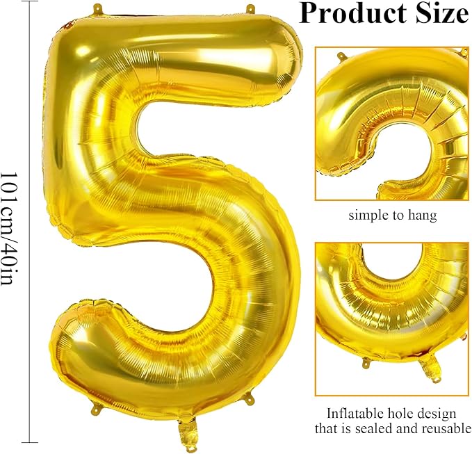 Number 52 Balloons for 52nd Birthday Party Decorations, 0-100 Large No.52 - Image 2