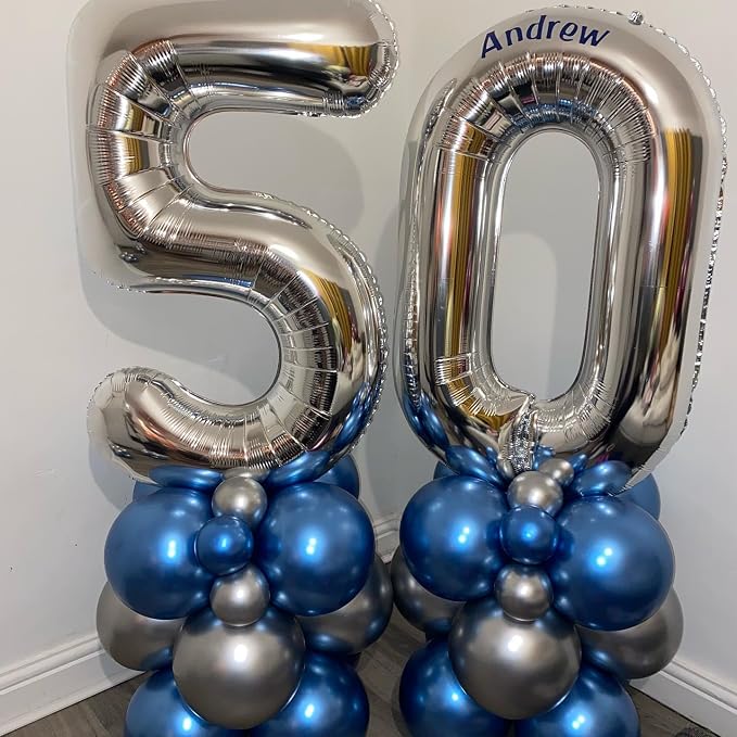 40 Inch Silver 22 Balloons Giant Number 22 Balloons Silver 22 Birthday Balloons - Image 6